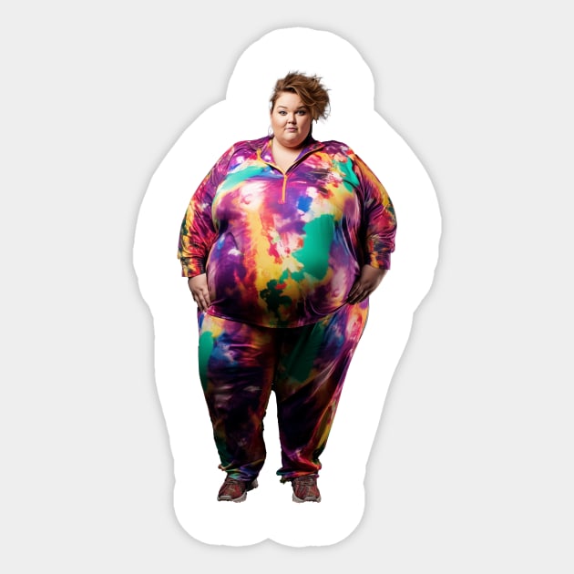 SSBBW Hippy Sticker by BBW A.I.